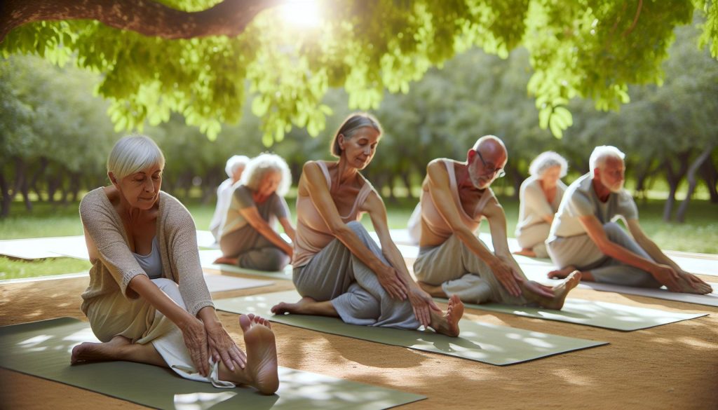 Yoga suave principiantes mayores: Paz interior y cuerpo flexible