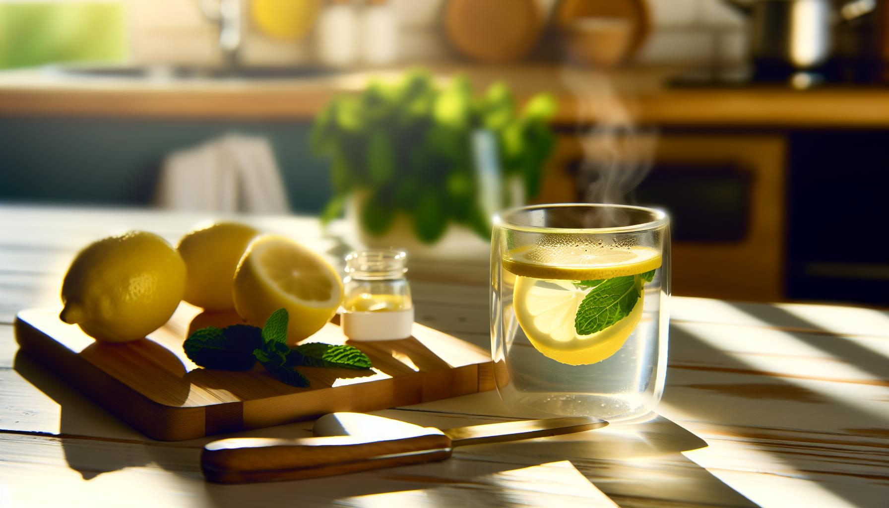 Beneficios del agua tibia con limón al despertar